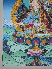 thumb3-Padmasambhava Guru Rinpoche Tibetan Buddhist Thangka Painting With Sacred Detailing