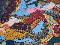 thumb6-Padmasambhava Guru Rinpoche Tibetan Buddhist Thangka Painting With Sacred Detailing