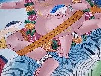 thumb1-Virupa Authentic Tibetan Buddhist Thangka Painting With Traditional Spiritual Art