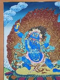 thumb2-Vajrapani Authentic Tibetan Buddhist Thangka Painting With Traditional Detailing
