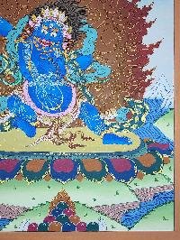 thumb3-Vajrapani Authentic Tibetan Buddhist Thangka Painting With Traditional Detailing