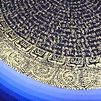 Hand Painted Tibetan Om Mani Padme Hum Mandala Thangka