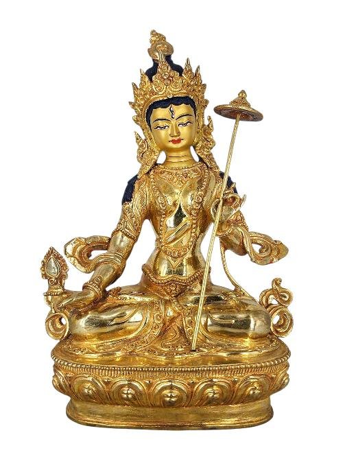 [], Buddhist Handmade Statue, [Gold Plated], [Face Painted]-37369