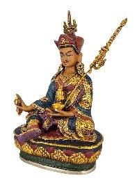 [padmasambhava], Buddhist Handmade Statue, [thangka Color Finishing], [partly Gold Plated]