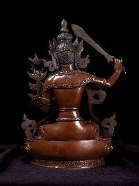 [manjushri] Handmade Nepali Buddhist Statue, [chocolate Oxidized Finish]