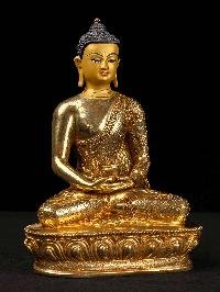 [amitabha Buddha] Handmade Nepali Buddhist Statue, [full Gold Plated], [face Painted]