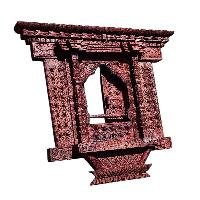 [premium] Traditional Newari Wooden [hand Carved Door Design For Decoration], Natural Wood,