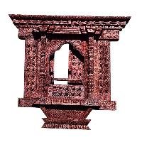 [premium] Traditional Newari Wooden [hand Carved Door Design For Decoration], Natural Wood,
