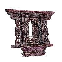 [premium] Traditional Newari Wooden [hand Carved Door Design For Decoration], Natural Wood,