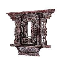 [premium] Traditional Newari Wooden [hand Carved Door Design For Decoration], Natural Wood,