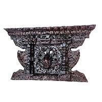 [premium] Traditional Newari Wooden [hand Carved Peacock Design For Decoration], Natural Wood,