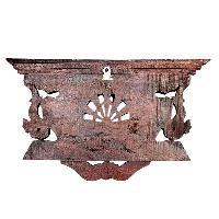 [premium] Traditional Newari Wooden [hand Carved Peacock Design For Decoration], Natural Wood,