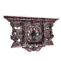[premium] Traditional Newari Wooden [hand Carved Peacock Design For Decoration], Natural Wood,