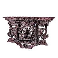 [premium] Traditional Newari Wooden [hand Carved Peacock Design For Decoration], Natural Wood,