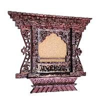 [premium] Traditional Newari Wooden [hand Carved Windows], [design Photo Frame Or Window Decoration], Natural Wood
