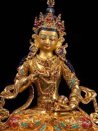 [vajrasattva] Handmade Nepali Buddhist Statue, [full Gold Plated], [face Painted]