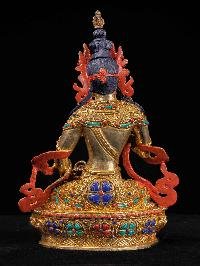 [vajrasattva] Handmade Nepali Buddhist Statue, [full Gold Plated], [face Painted]