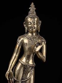 Standing Padmapani] Handmade Nepali Buddhist Statue,