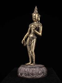 Standing Padmapani] Handmade Nepali Buddhist Statue,