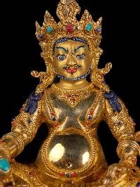 [jambhala] Handmade Nepali Buddhist Statue, [full Gold Plated], [face Painted]