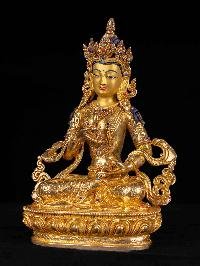 [vajrasattva] Handmade Nepali Buddhist Statue, [full Gold Plated], [face Painted]