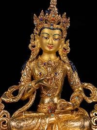 [vajrasattva] Handmade Nepali Buddhist Statue, [full Gold Plated], [face Painted]