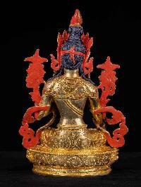 [white Tara] Handmade Nepali Buddhist Statue, [full Gold Plated], [face Painted]
