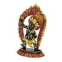 [zzzz] Buddhist Miniature Statue, [partly Gold Plated Finish], [thangka Color Finish]