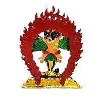 [zzzz] Buddhist Miniature Statue, [partly Gold Plated Finish], [thangka Color Finish]