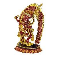 [zzzz] Buddhist Miniature Statue, [partly Gold Plated Finish], [thangka Color Finish]