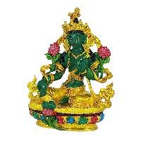[zzzz] Buddhist Miniature Statue, [partly Gold Plated Finish], [thangka Color Finish]