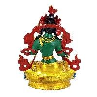 [zzzz] Buddhist Miniature Statue, [partly Gold Plated Finish], [thangka Color Finish]