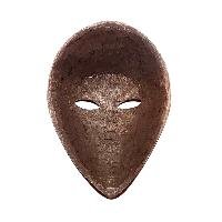 Handmade Wooden Mask, [tribal Mask], Tibetan Style With [traditional Color], [poplar Wood]