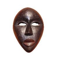 Handmade Wooden Mask, [tribal Mask], Tibetan Style With [traditional Color], [poplar Wood]