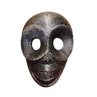 Handmade Wooden Mask, [citipati Mask], Tibetan Style With [traditional Color], [poplar Wood]