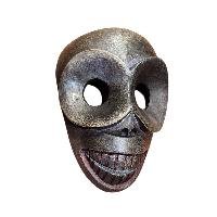 Handmade Wooden Mask, [citipati Mask], Tibetan Style With [traditional Color], [poplar Wood]