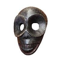 Handmade Wooden Mask, [citipati Mask], Tibetan Style With [traditional Color], [poplar Wood]