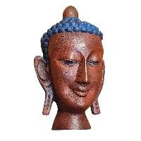 Buddhist Handmade Wooden Mask, [buddha], Tibetan Style With [traditional Color], [poplar Wood]