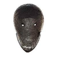 Handmade Wooden Mask, [tribal Mask], Tibetan Style With [traditional Color], [poplar Wood]