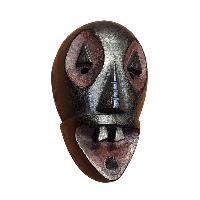 Handmade Wooden Mask, [tribal Mask], Tibetan Style With [traditional Color], [poplar Wood]