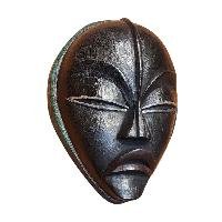 Handmade Wooden Mask, [tribal Mask], Tibetan Style With [traditional Color], [poplar Wood]