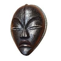 Handmade Wooden Mask, [tribal Mask], Tibetan Style With [traditional Color], [poplar Wood]