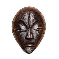 Handmade Wooden Mask, [tribal Mask], Tibetan Style With [traditional Color], [poplar Wood]
