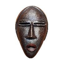 Handmade Wooden Mask, [tribal Mask], Tibetan Style With [traditional Color], [poplar Wood]