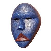 Handmade Wooden Mask, [tribal Mask], Tibetan Style With [traditional Color], [poplar Wood]