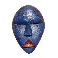 Handmade Wooden Mask, [tribal Mask], Tibetan Style With [traditional Color], [poplar Wood]