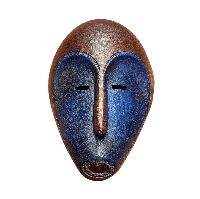 Handmade Wooden Mask, [tribal Mask], Tibetan Style With [traditional Color], [poplar Wood]