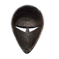Handmade Wooden Mask, [tribal Mask], Tibetan Style With [traditional Color], [poplar Wood]
