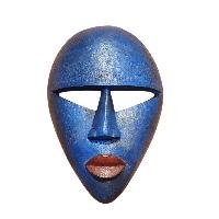 Handmade Wooden Mask, [tribal Mask], Tibetan Style With [traditional Color], [poplar Wood]