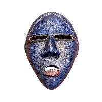 Handmade Wooden Mask, [tribal Mask], Tibetan Style With [traditional Color], [poplar Wood]